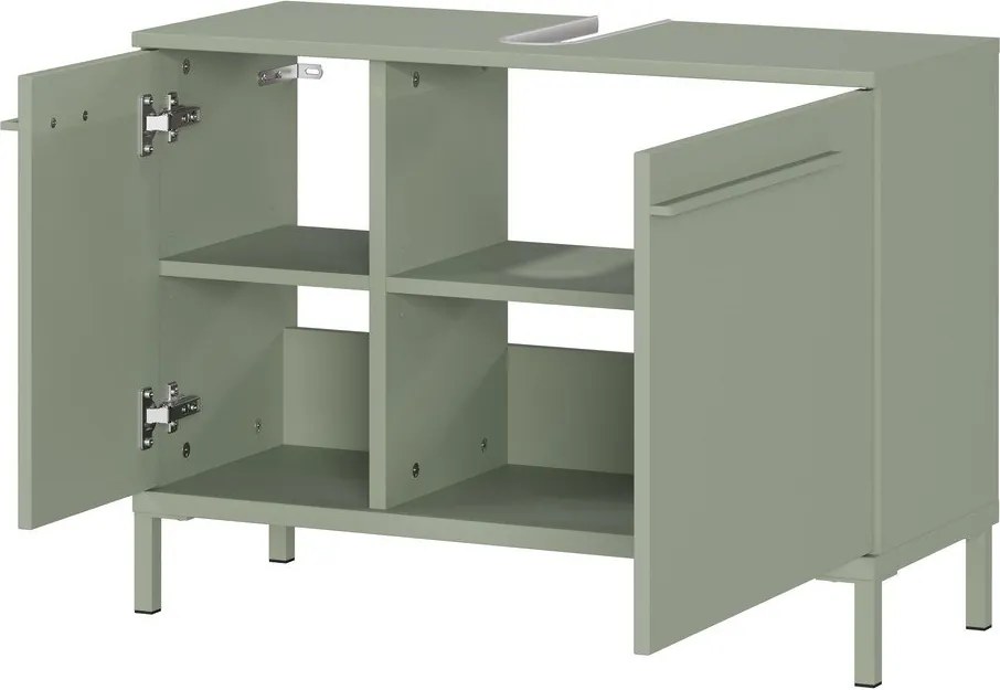 Dulap sub chiuvetă verde cu aspect mat 80x59 cm Laurino – Germania