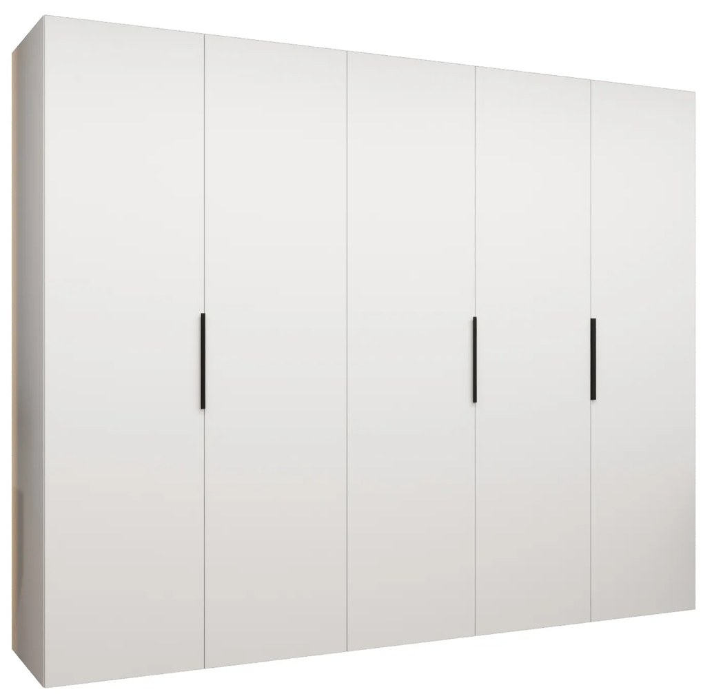 Dulap de haine 250 cm Mirabella 1 (alb + Negru). 1126371