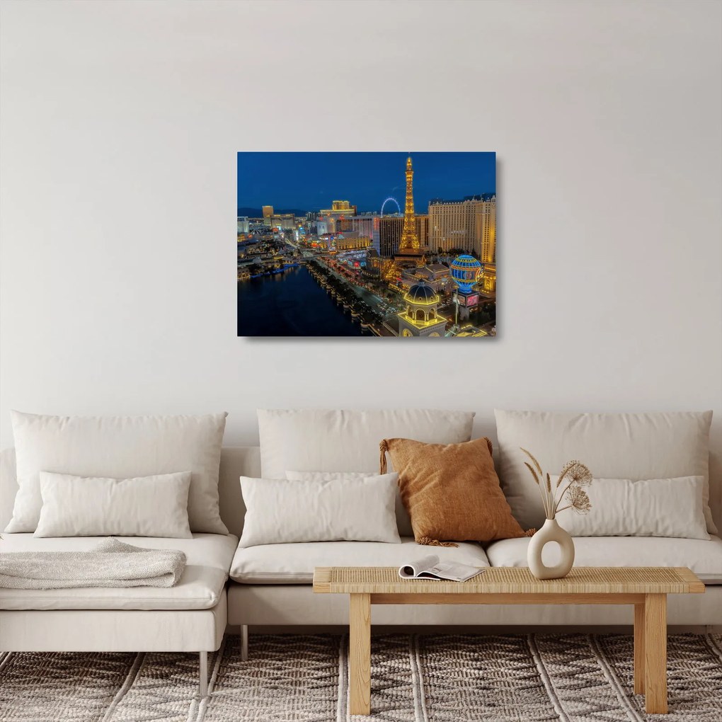 Tablou pe sticlă - Las Vegas (70x50 cm)