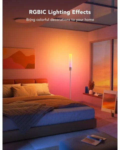 Lampadar LED dimabil Govee CYLINDER SMART RGBICWW 2200-6500K