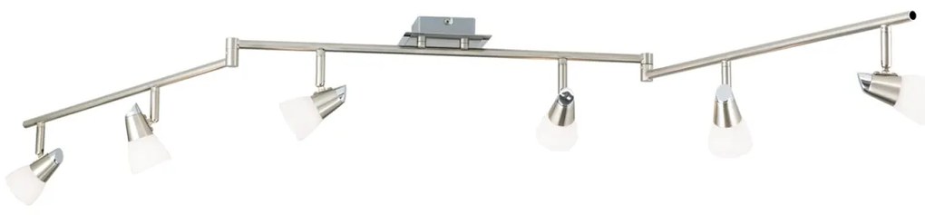 Lustra reglabila cu 6 spoturi directionabile Max crom satin