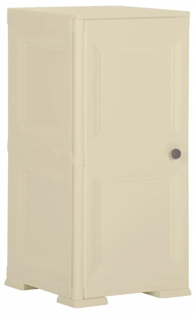 340608 vidaXL Dulap din plastic, 40x43x85,5 cm, alb angora, design de lemn