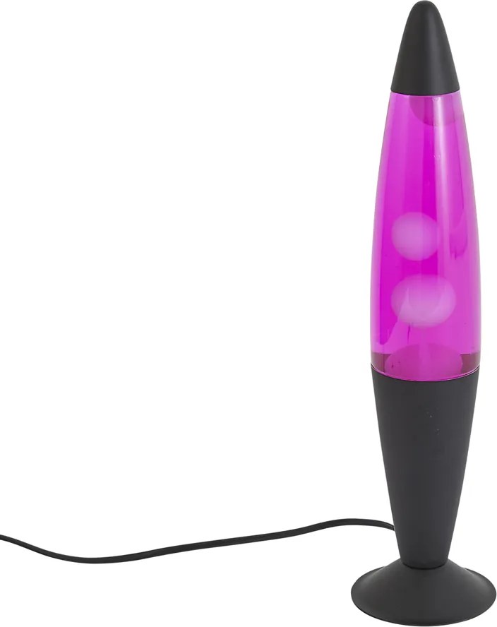 Lampă de lavă roz cu ceară albă, inclusiv LED - Molten Lava