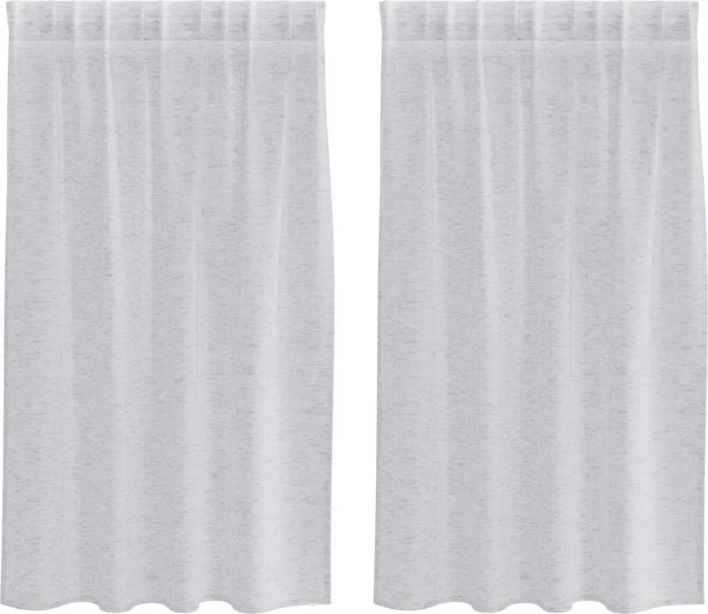 vidaXL Cortină din Voile 2 pcs Gri deschis 140 x 140 cm Poliester