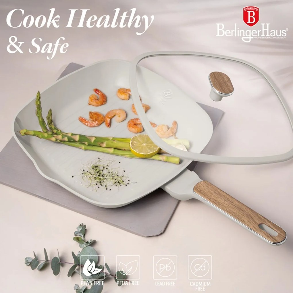 Set tigai 4 piese Sahara Nordic Berlinger Haus BH 8323, crem, cu acoperire antiaderenta titanPro