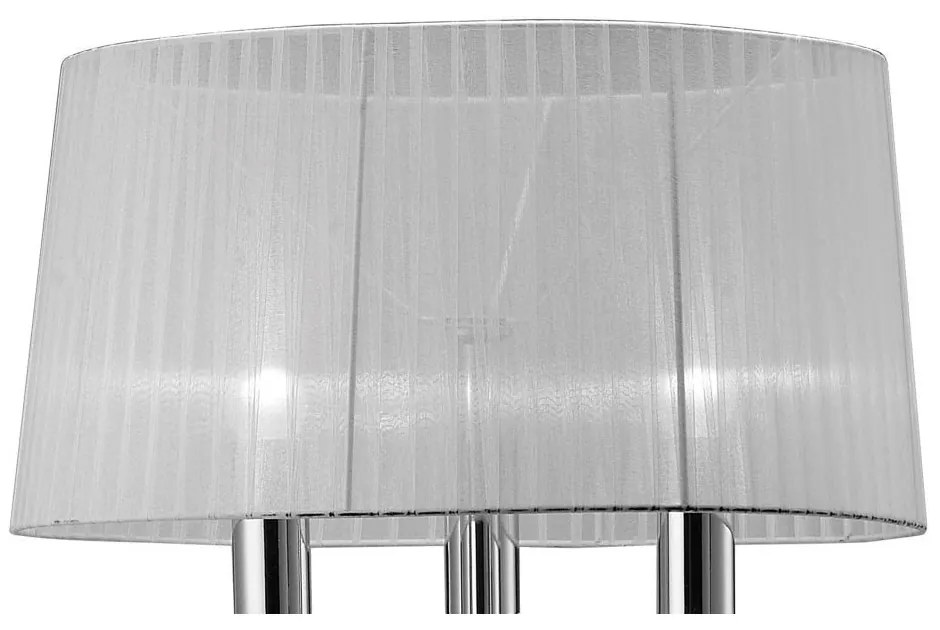Lampadar elegant Tiffany crom/ abajur alb