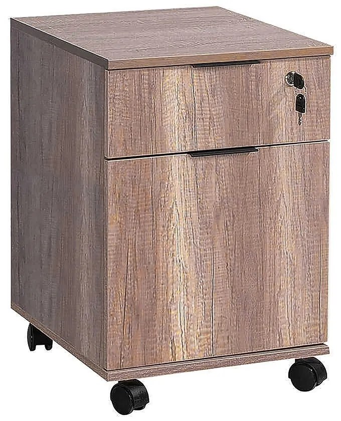 Fiset dulap birou cu roti RKM - 311 Nuc deschis 41x61x45 cm