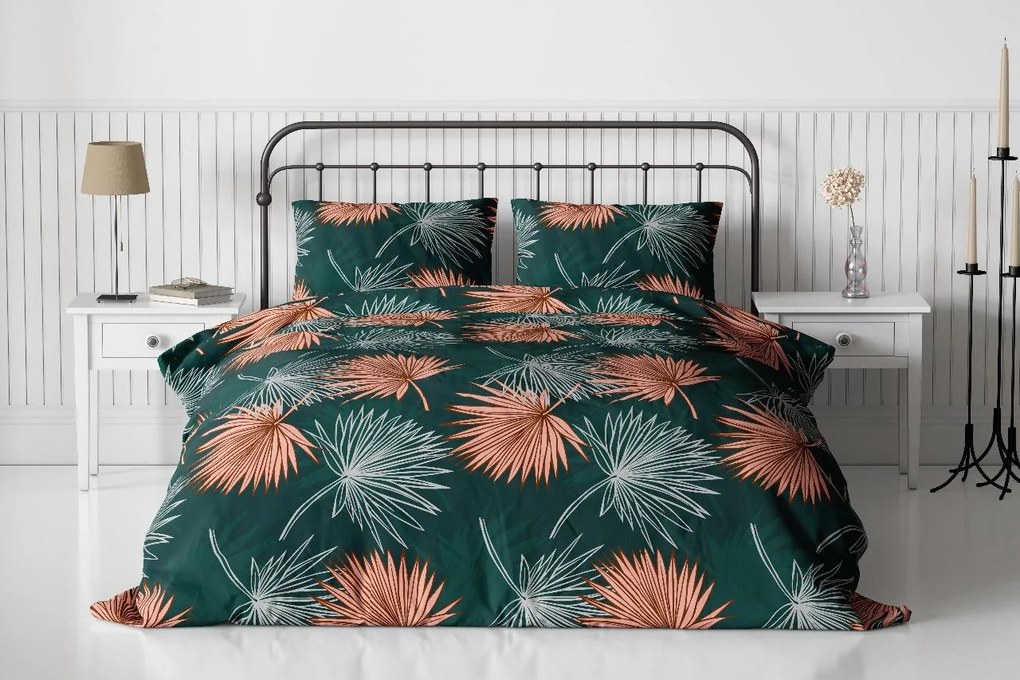 Lenjerie de pat din crep PALMURA, verde Dimensiune lenjerie de pat: 70 x 90 cm | 140 x 200 cm