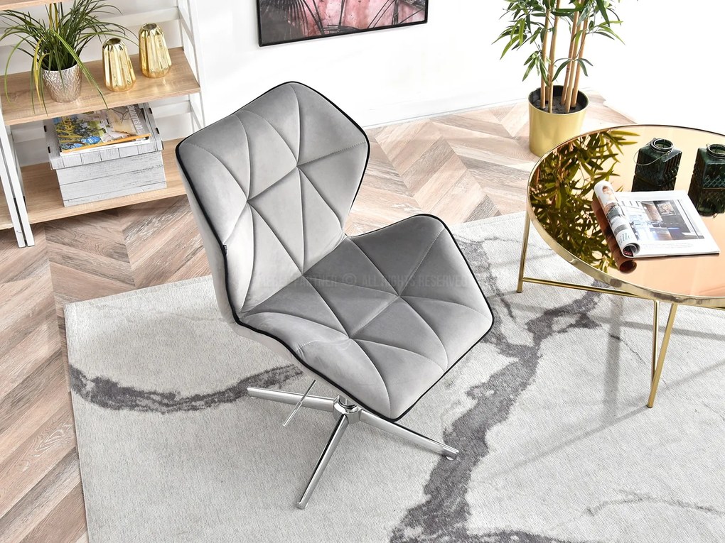 Fotoliu Velma S (gri + negru). 1110461