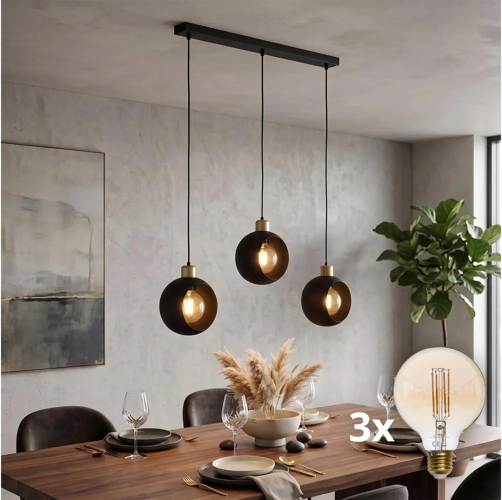 Lustră LED pe cablu CUBUS 3xE27/60W/230V