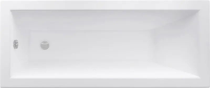 Mexen Cubik cadă dreptunghiulară 180 x 90 cm cu panou, albă - 55031809000X