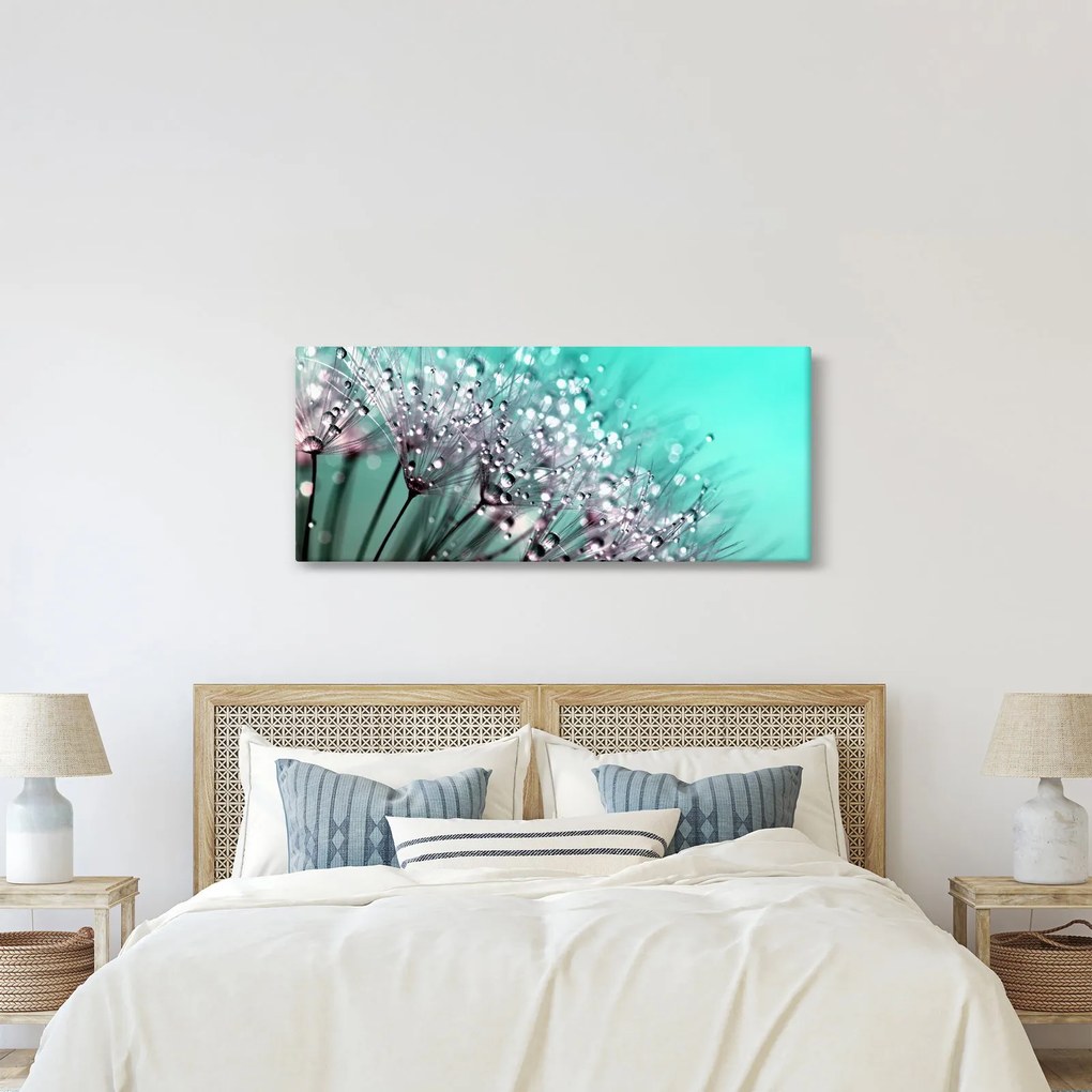 Tablou - planta cu rouă (120x50 cm)
