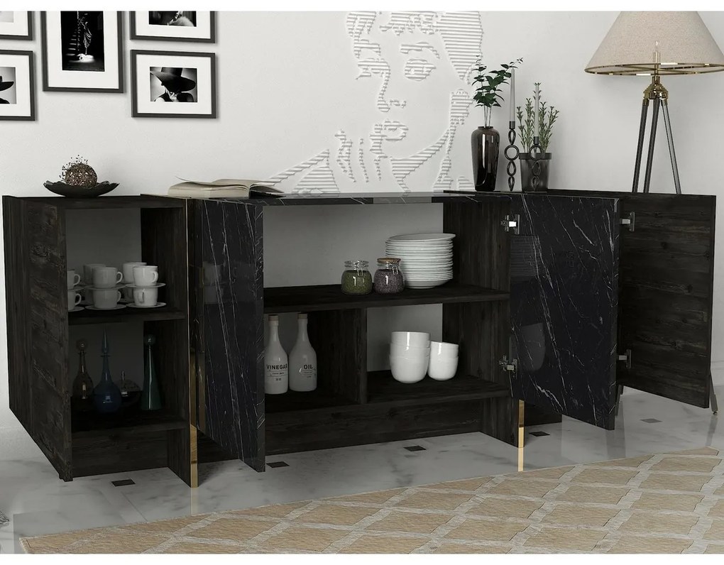 Dulap Veyron Black and Gold