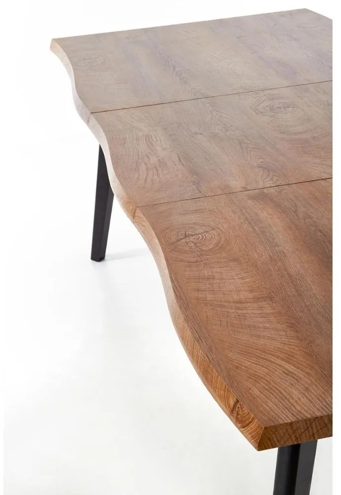 Masa de bucaterie Dickson, lemn natural/negru