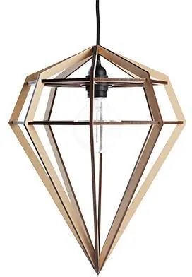 Lampa Geometrica Diamant L - MDF Natur L-diametru(34cm) x lungime(45cm) x greutate(510g) x E27)