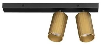 Plafoniera cu 2 spoturi GU10 ZELOS negru/ auriu