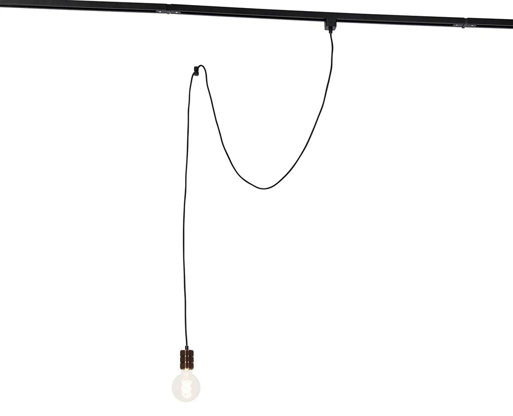 Lampă suspendată cu suspensie șină bronz închis - Cavalux