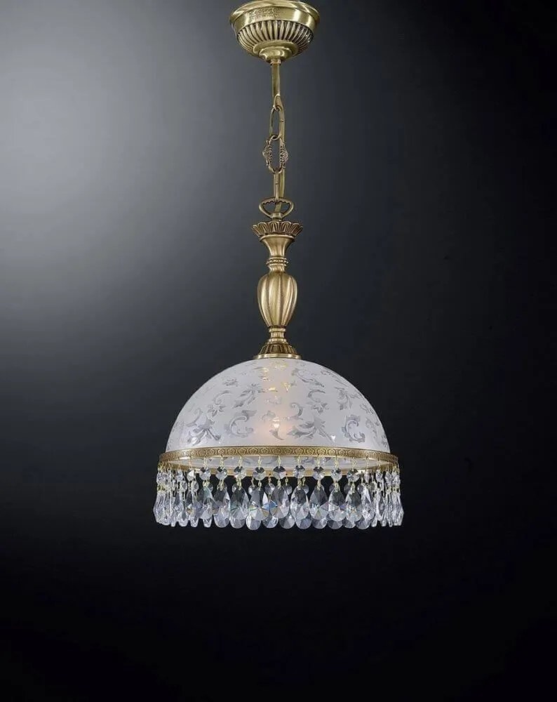 Lustra design clasic realizata manual din alama si Cristal Scholer 6200