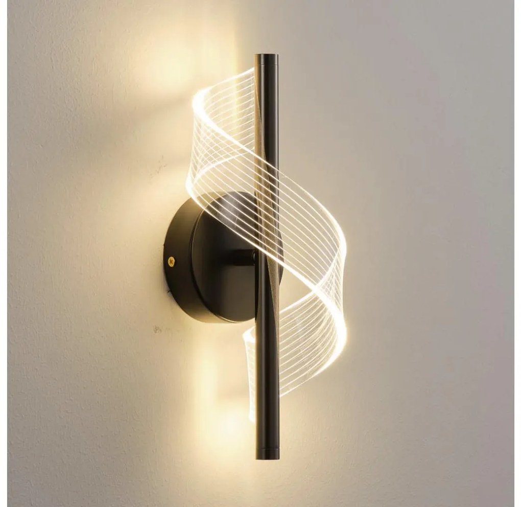 Aplică LED/8W/230V 3000K negru