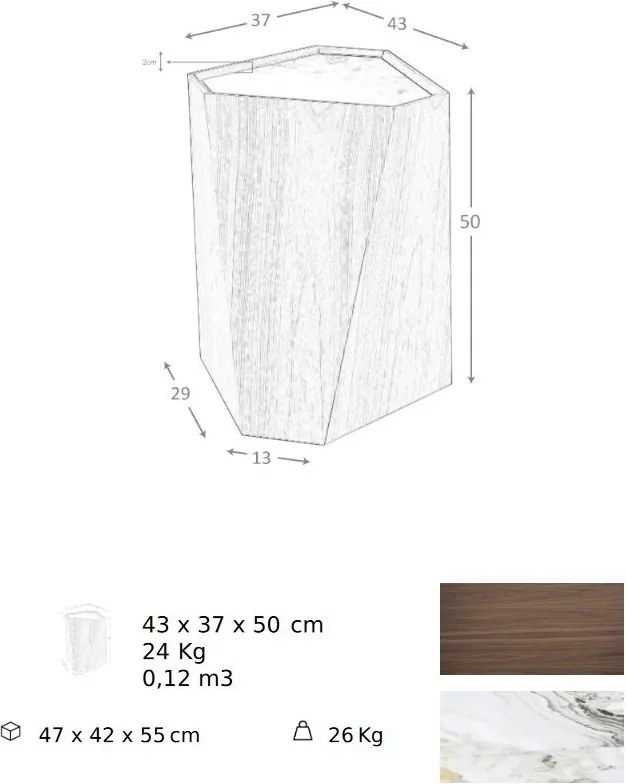 Masuta auxiliara design modern Porcelain Marble