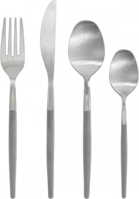 Tacâmuri gri deschis/argintii din oțel inoxidabil 16 buc. Maxime – Blomus