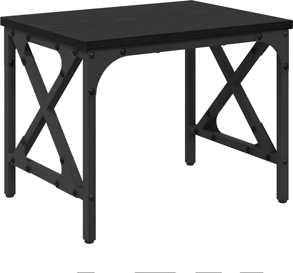 vidaXL Suport pentru imprimantă Ajustabil Stejar Negru 40 x 30 x 31 cm