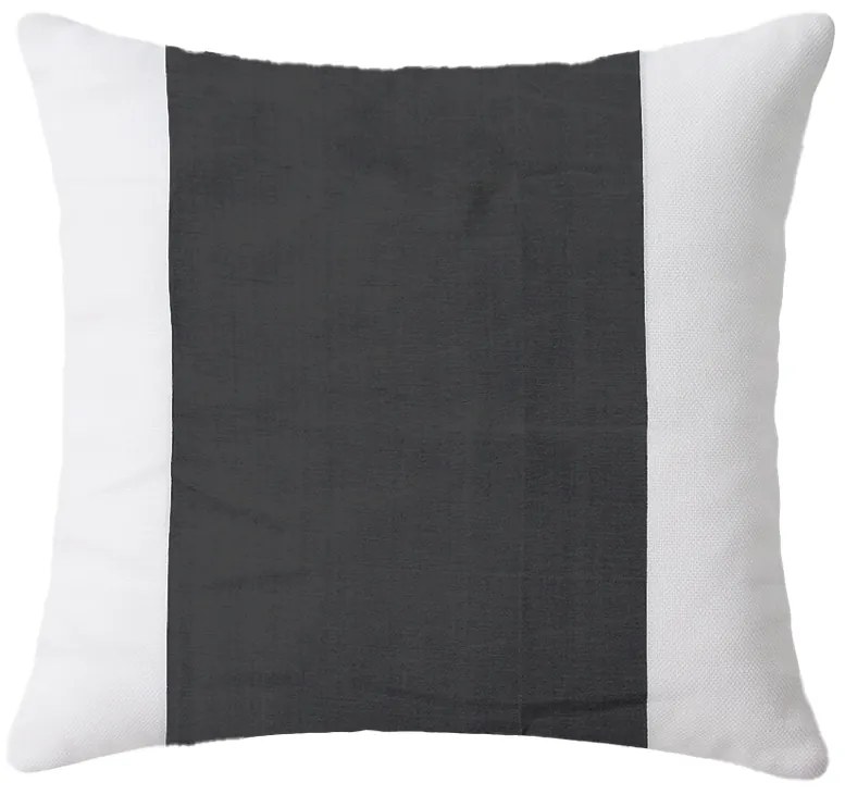 Set 2 bucati fete de perna decorative TIRLAN 45x45 cm, gri-alb
