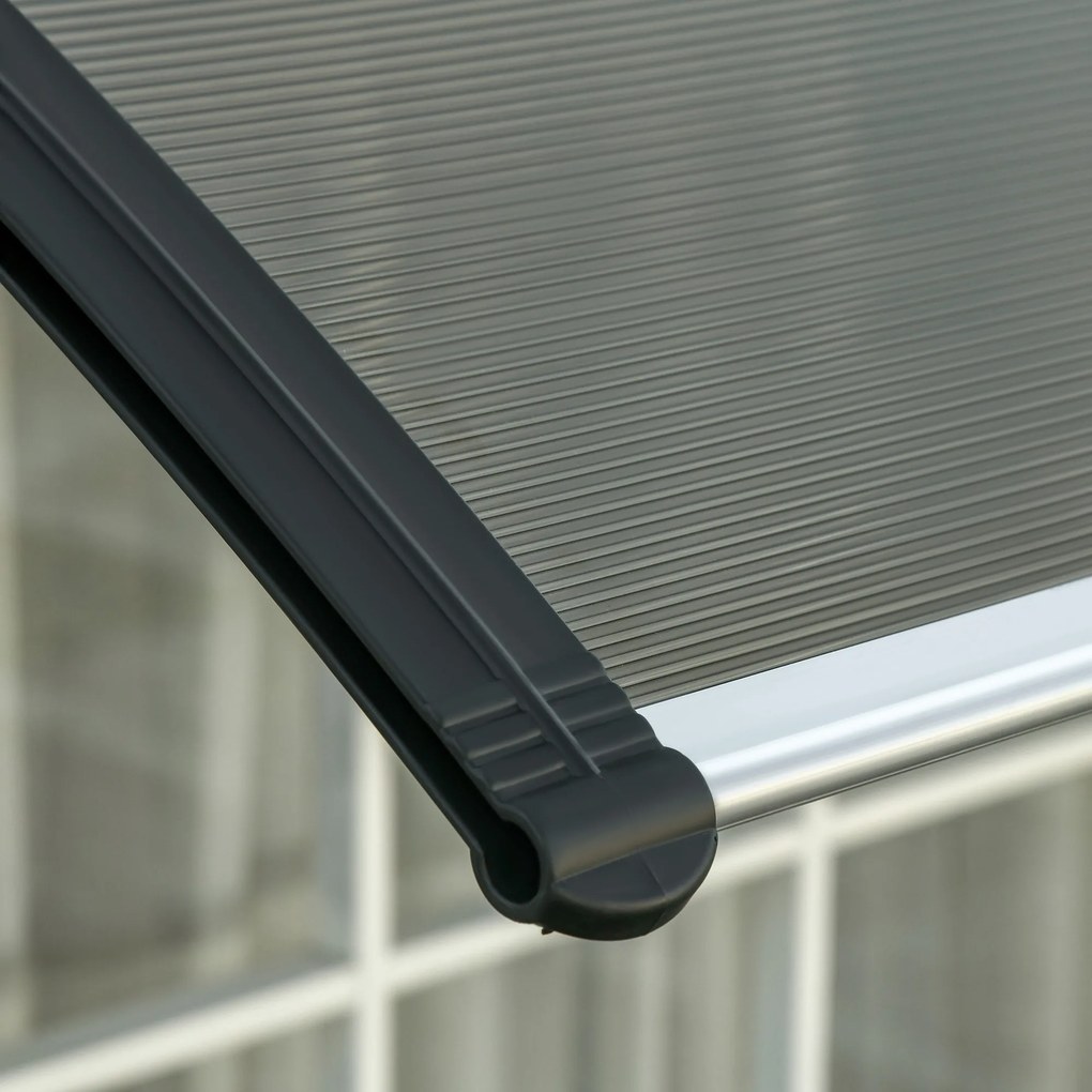 Outsunny Copertina de Exterior 300x 96cm din Policarbonat si Aluminiu | Aosom Romania
