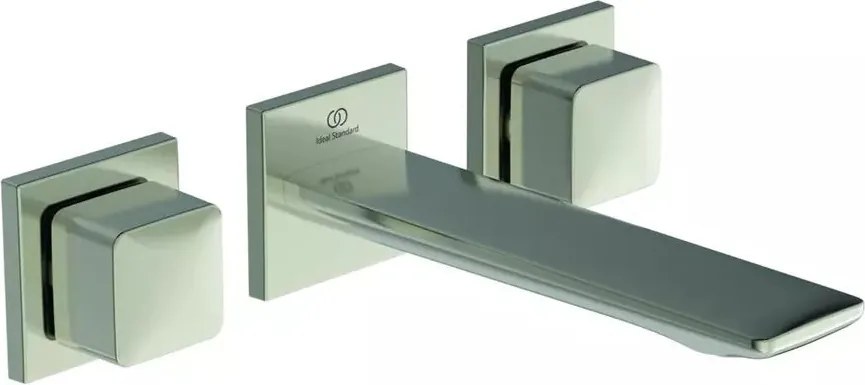 Baterie lavoar incastrata Ideal Standard Atelier Conca 180 argintiu Silver Storm cu corp ingropat