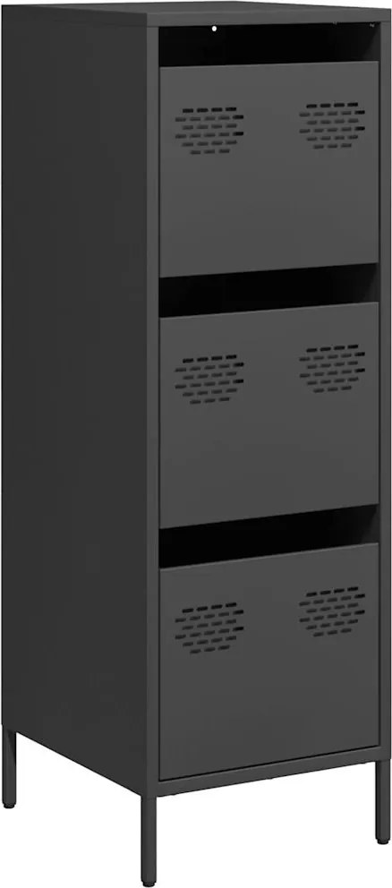 vidaXL Dulap înalt, negru, 39x35x103,5 cm, oțel