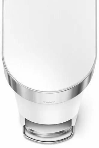 Simplehuman Coș îngust cu pedală 40 l, alb