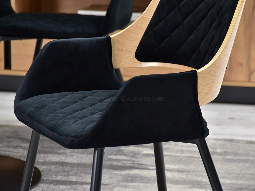 Scaun Morgana (stejar negru + negru). 1111194