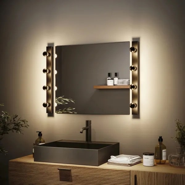 Corp de iluminat pentru oglindă de baie Paulmann 80099 4xE14/40W IP44 REGULA 230V negru