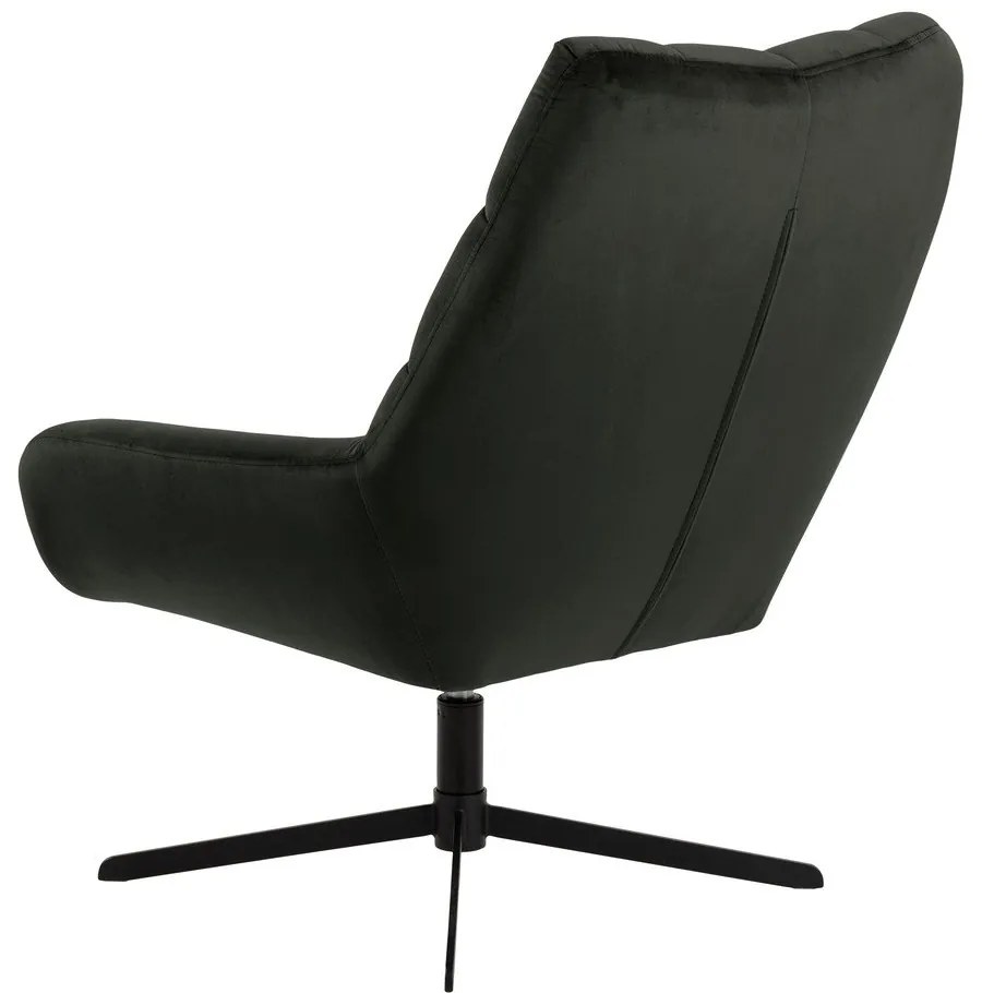 Fotoliu verde pivotant cu tapițerie din catifea Paris – Actona