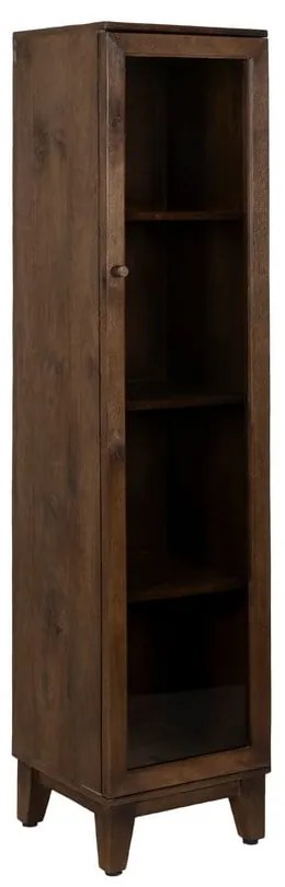 Vitrină maro din lemn de mango 40x180x40 cm Ravi – Ixia