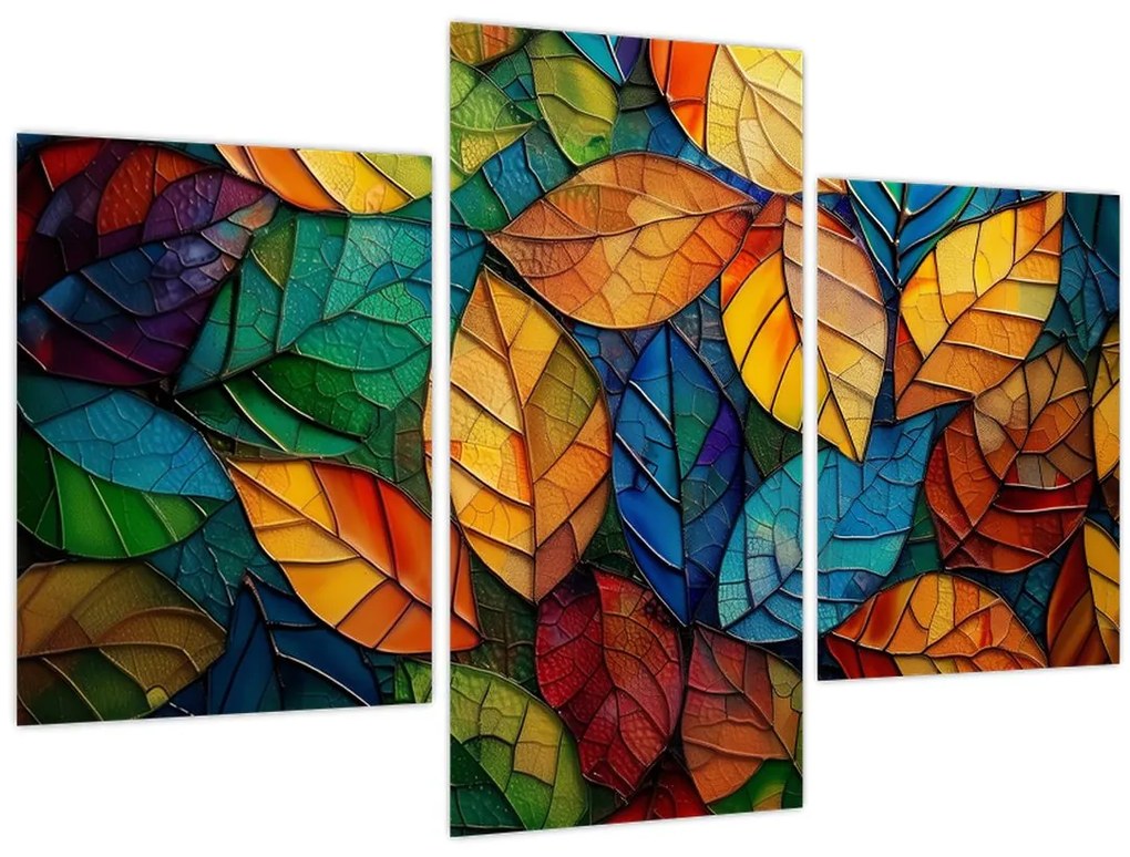 Tablou - Mozaic din frunze (90x60 cm)