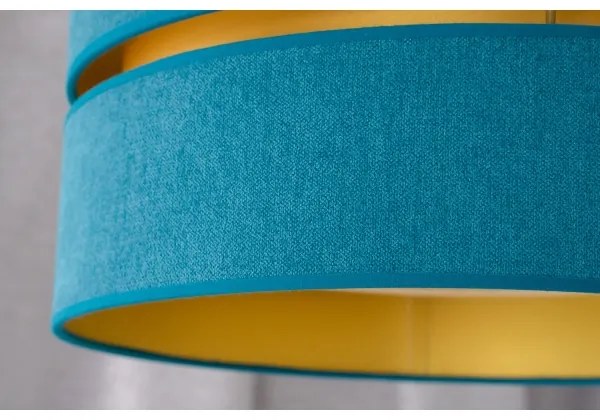 Lustră pe cablu Duolla DUO 1xE27/15W/230V d. 40 cm turcoaz/auriu