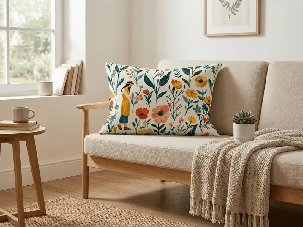 Husa de perna din bumbac FLOVINA POLY 50x70 cm, colorat