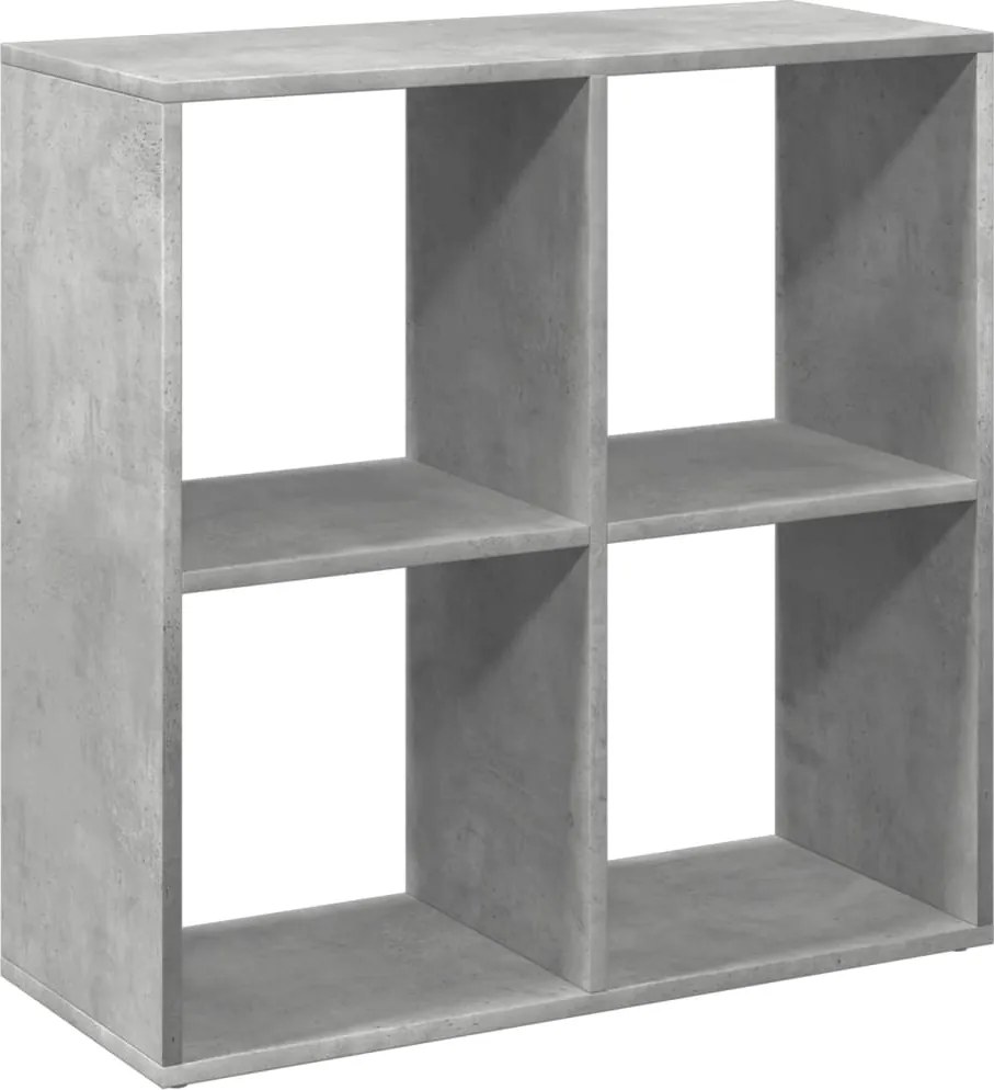 vidaXL Bibliotecă/separator cameră gri beton 69,5x29x69,5 cm lemn