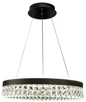 Lustră LED dimabilă pe cablu LED/90W/230V 3000-6500K negru + telecomandă