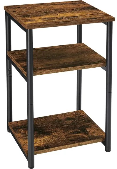 Masuta Cafea, Vintage Maro Si Negru, 34 X 58 X 30 Cm