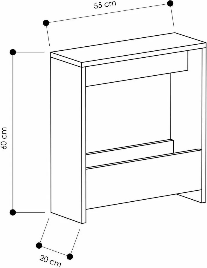 Măsuță auxiliară Simpi White