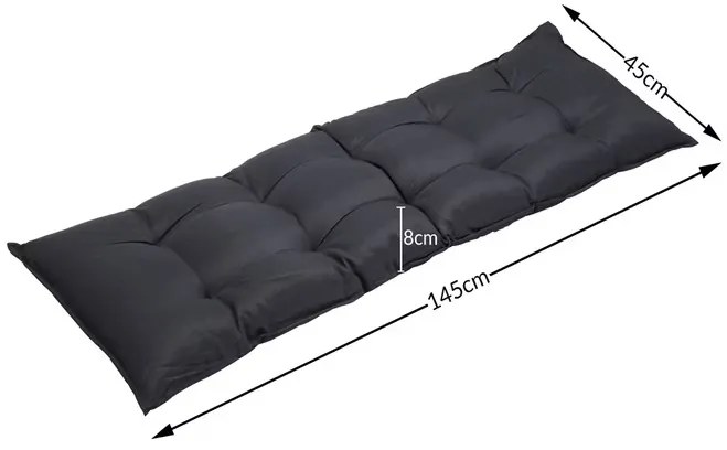 Deuba Perna bancheta 145x45x8 cm - antracit