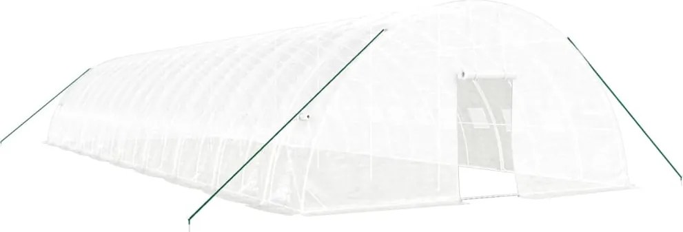 vidaXL Seră cu cadru din oțel, alb, 108 m², 18x6x2,85 m