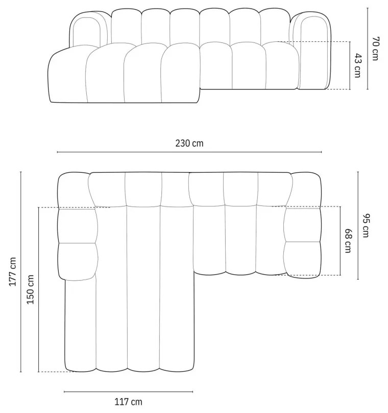 Coltar Lupine chenille Eden L230 cm
