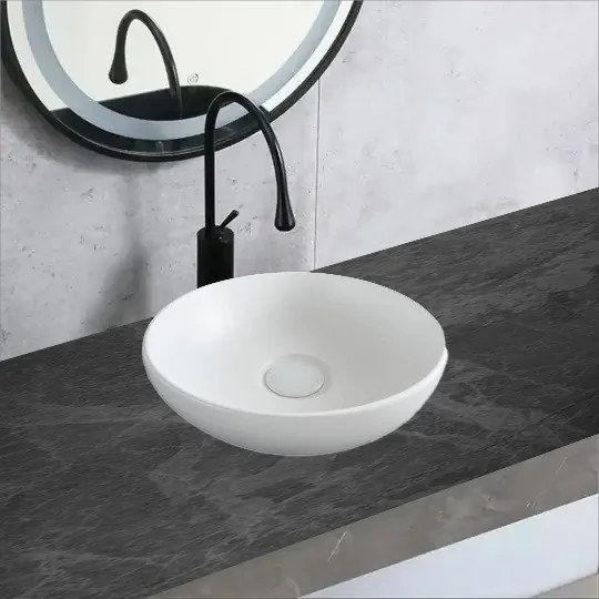 Lavoar Ceramic Premium Rotund – Bazin de Artă 40×40×13CM – Model HY8002MW