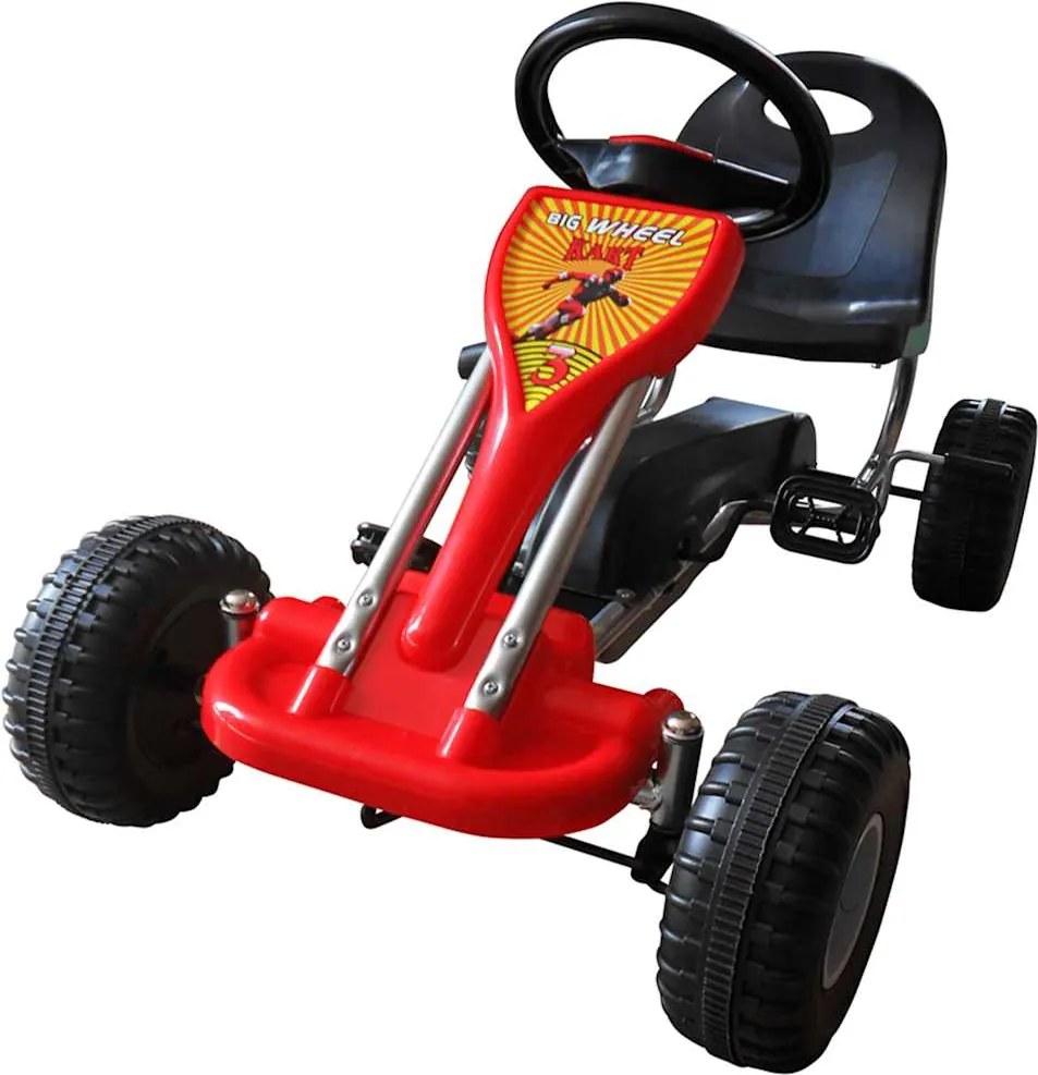 vidaXL Kart cu pedale Go Kart, roșu