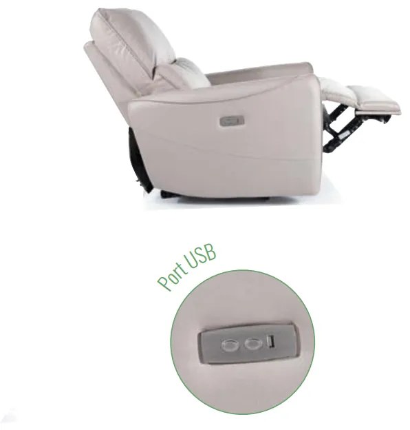 Fotoliu recliner tapitat Zefir – Beige