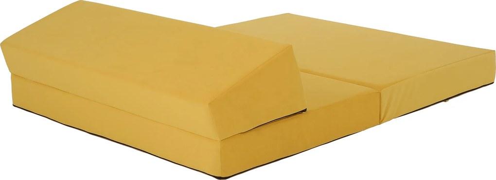 Saltea pliabilă/fotoliu extensibil, 2 in 1, galben, VEDIS