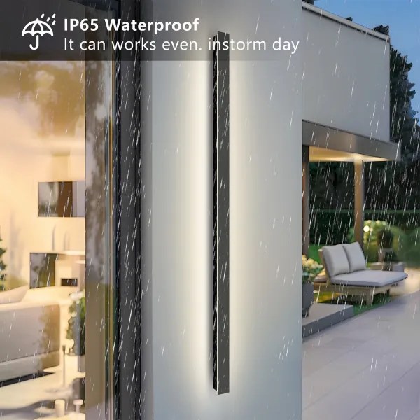 Brilagi - Aplica de perete LED pentru exterior LINEAR, 32 W, 230 V, 3000 K, IP65, negru